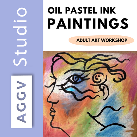 Adult Art Workshop: Oil Pastel Ink Paintings - Thursday February 22, 6-8PM