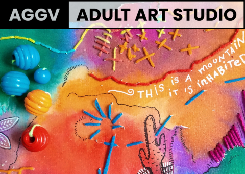 Watercolour and Stitching on Paper | Adult Weekday Workshop | Ages 18+ | Tuesday, May 6, 2025 | 10am-12pm