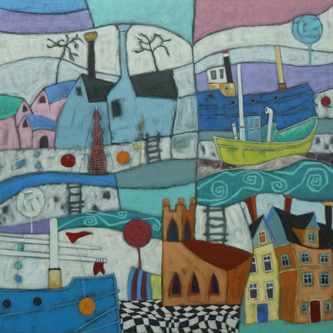 Eduard Kajdasz, Fish Boats in Harbour